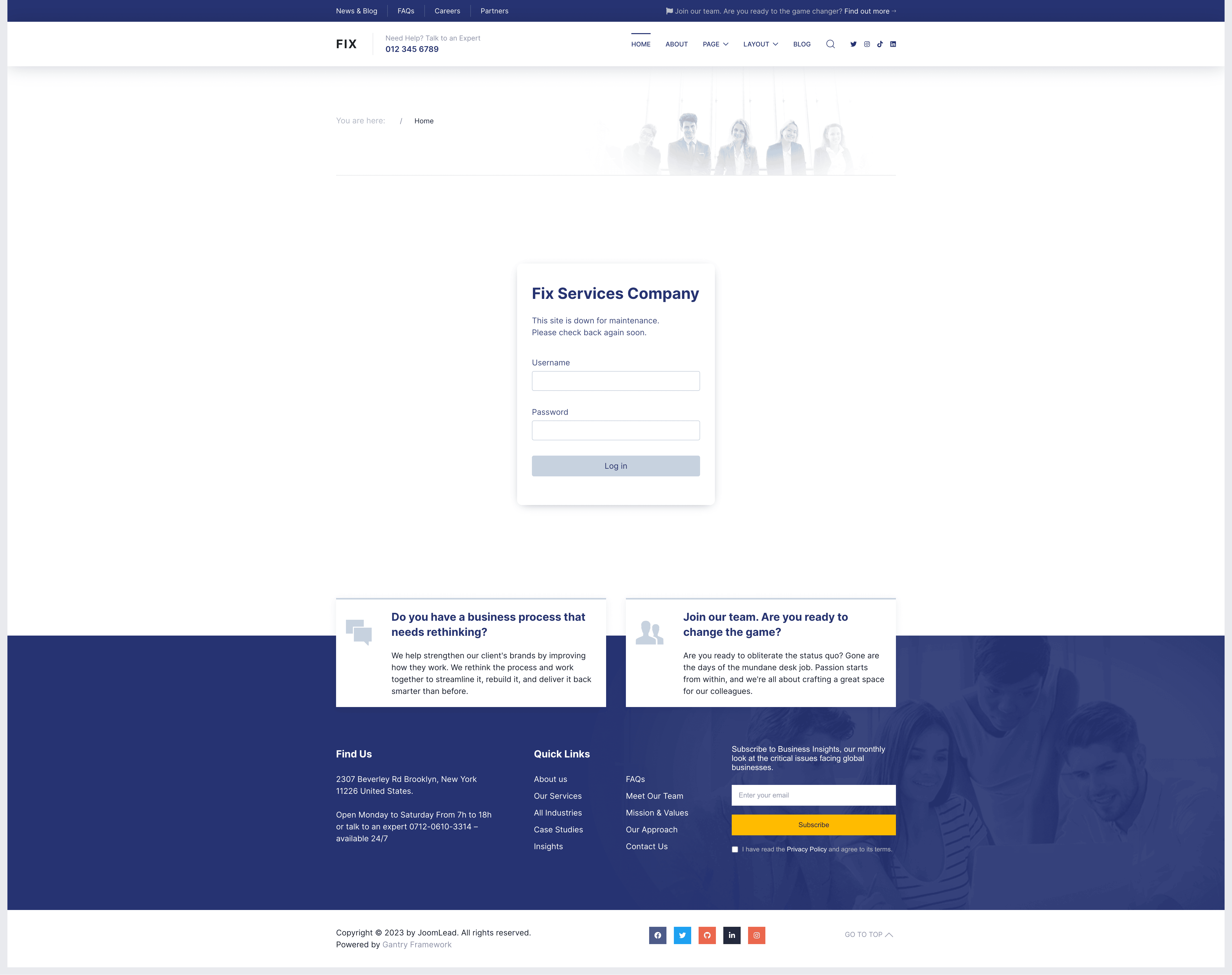 Gantry 5 Offline Layout
